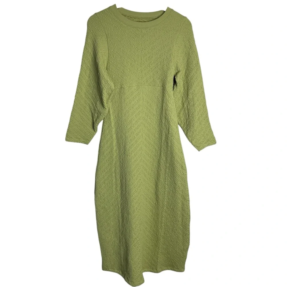 Free People Gabby Seamless Sweater Midi Dress NWT Green size M/L - Picture 9 of 12